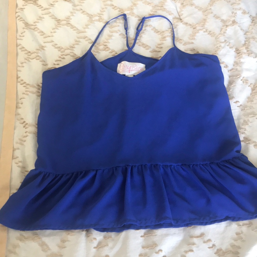 Blue boutique tank top
